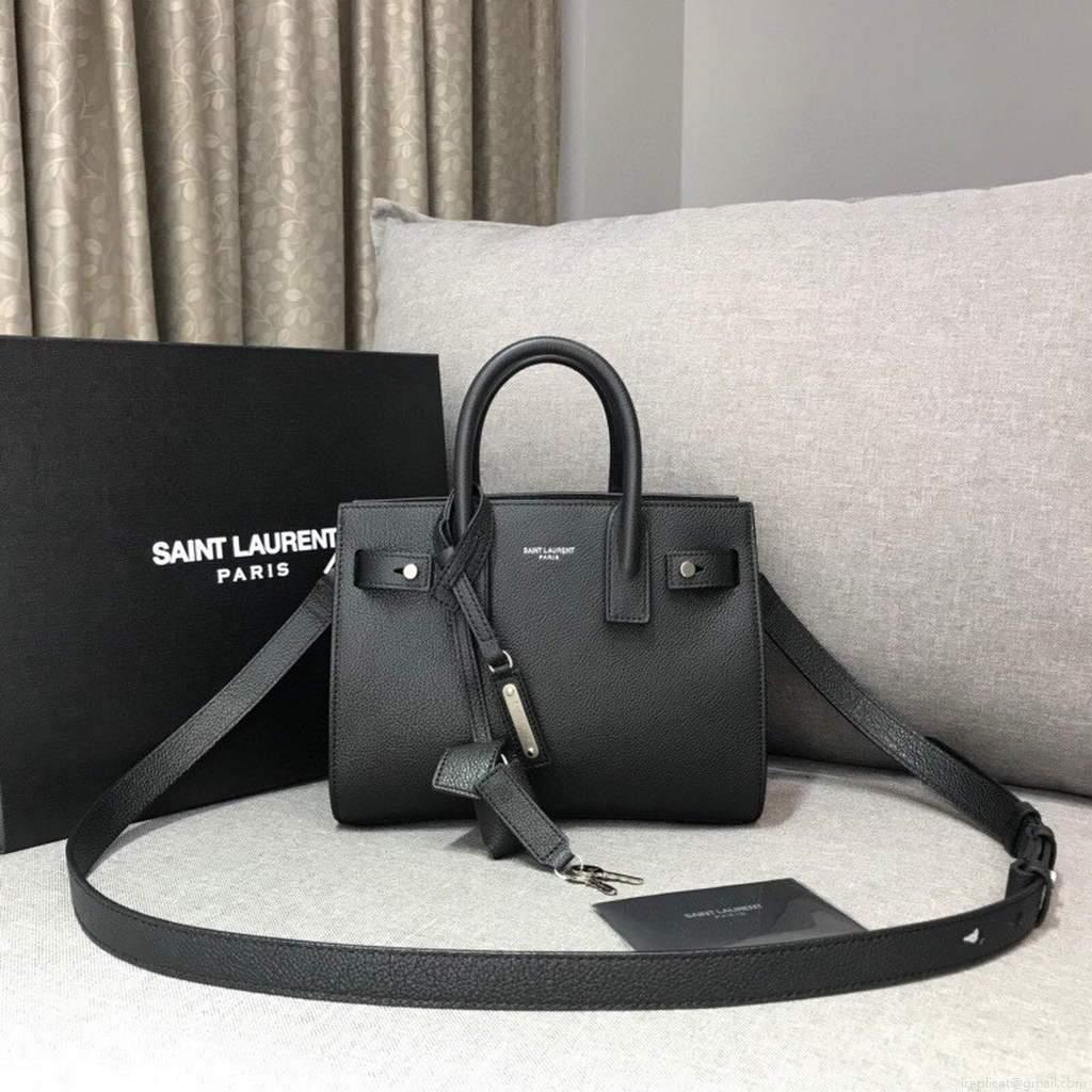 YSL 392035 Sac de Jour Nano in Grained Leather Black