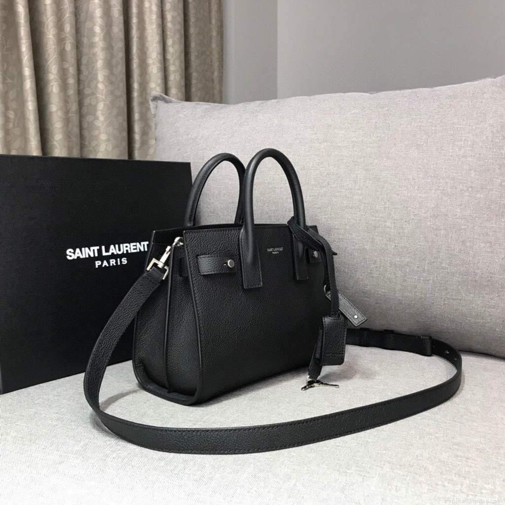 YSL 392035 Sac de Jour Nano in Grained Leather Black