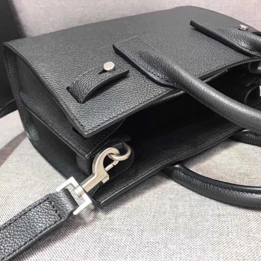 YSL 392035 Sac de Jour Nano in Grained Leather Black