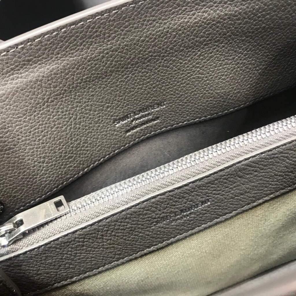 YSL 392035 Sac de Jour Nano in Grained Leather Gray