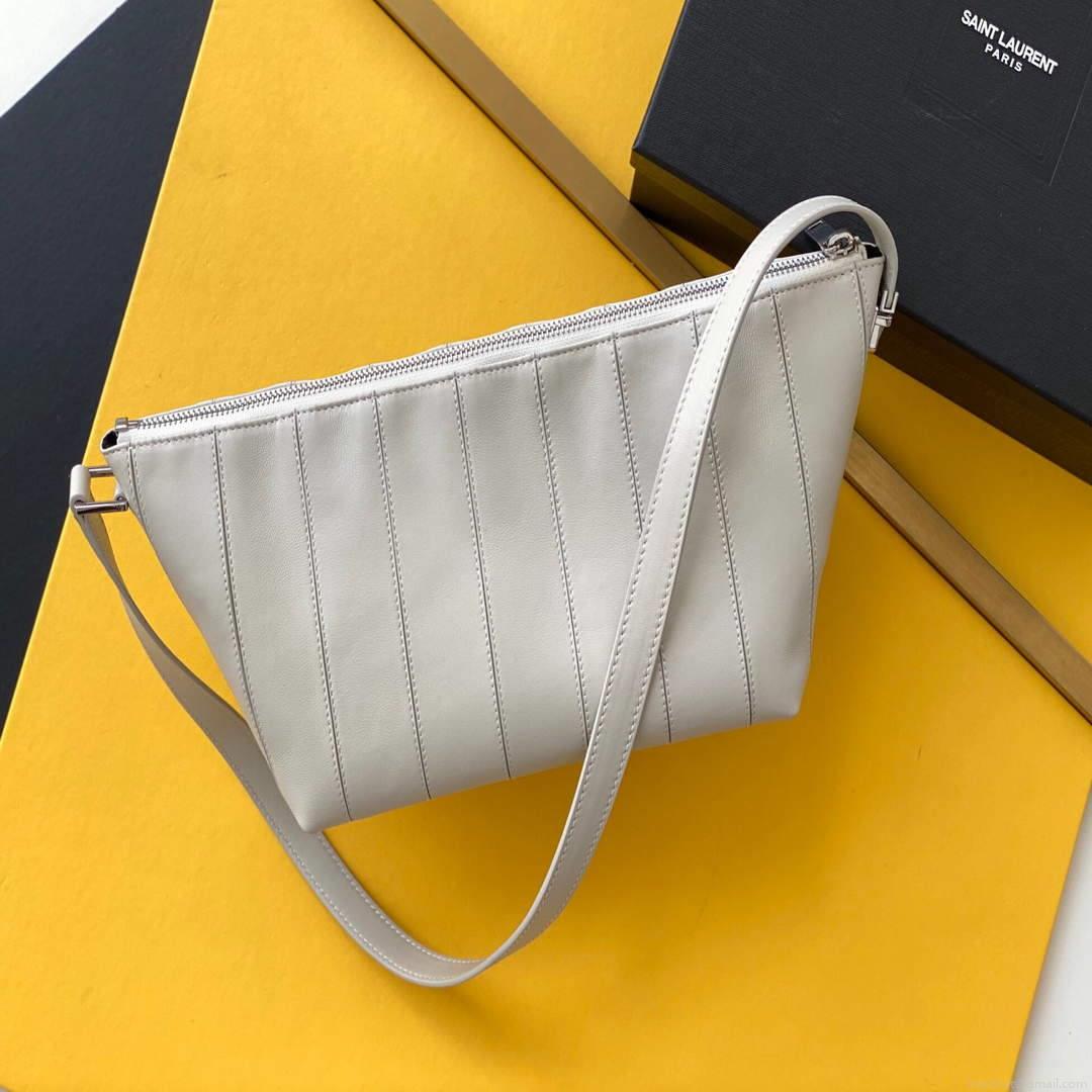 YSL 667490 Yves Saint Laurent LE Monogramme Crossbody Bag White