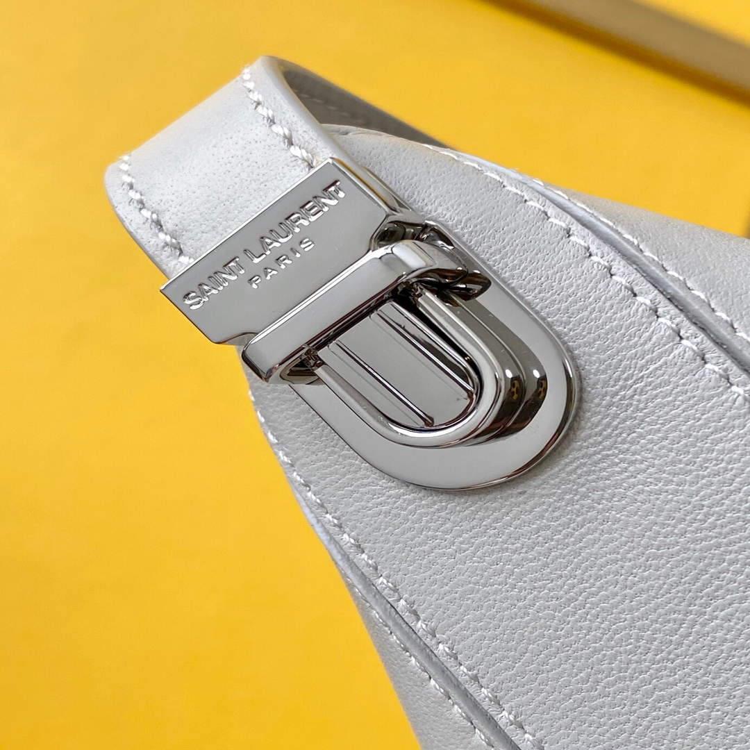 YSL 667490 Yves Saint Laurent LE Monogramme Crossbody Bag White