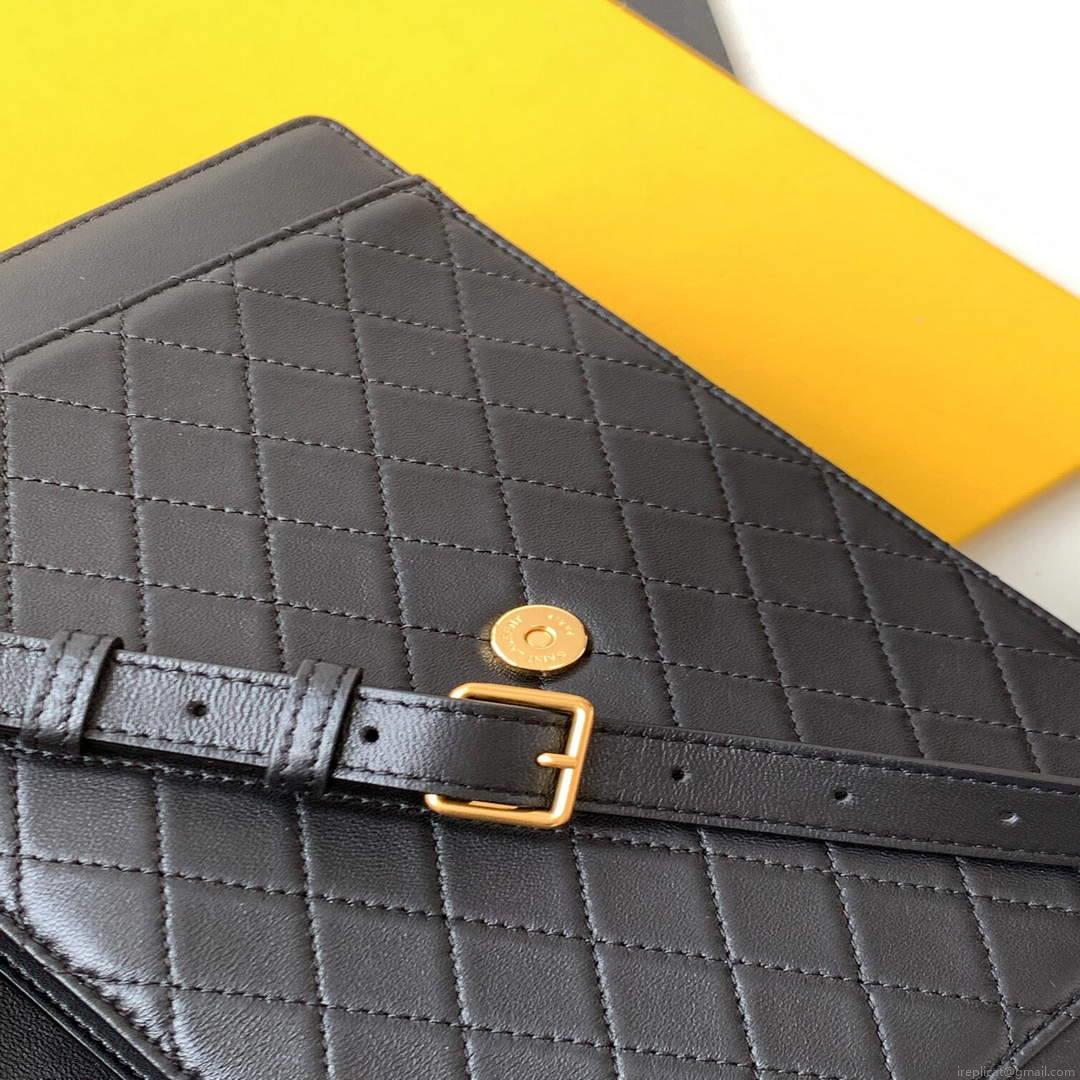 YSL 668863 Yves Saint Laurent Gaby Satchel in Vintage Lambskin Black
